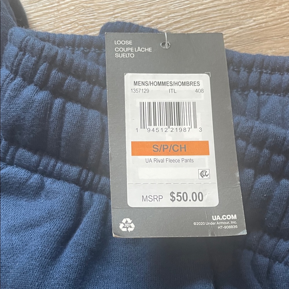 Under Armour Mens Sweatpants - Blue, Gray, Black - Picture 6 of 8